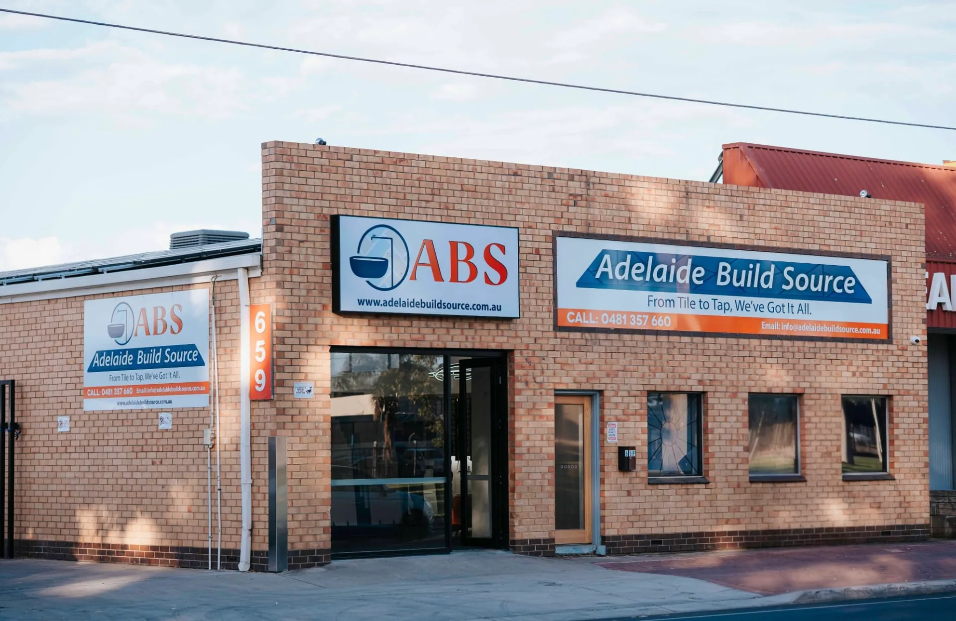 Adelaide Build Source showroom exterior